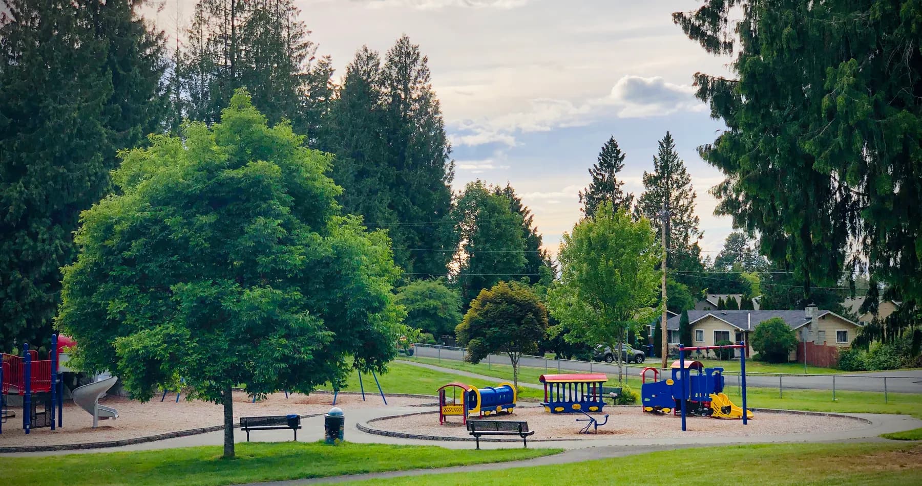 Cedarview Park in Bonney Lake, Washington on a clear day