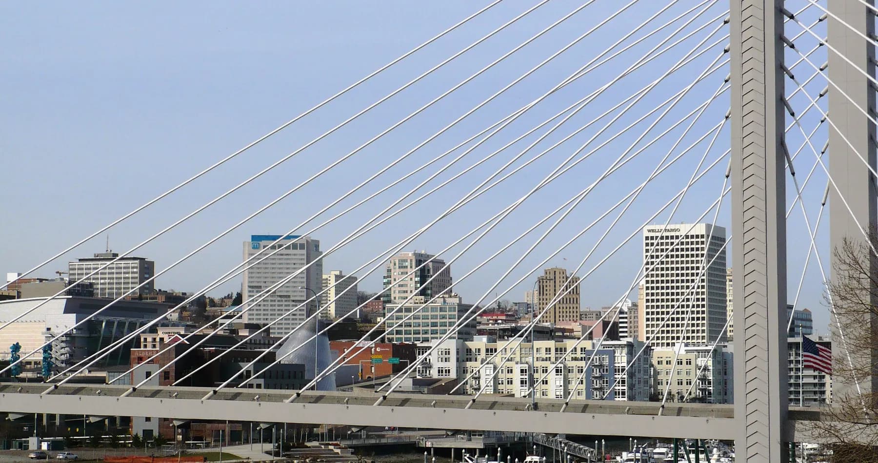 Tacoma skyline viewed from the East 21st Street Bridge