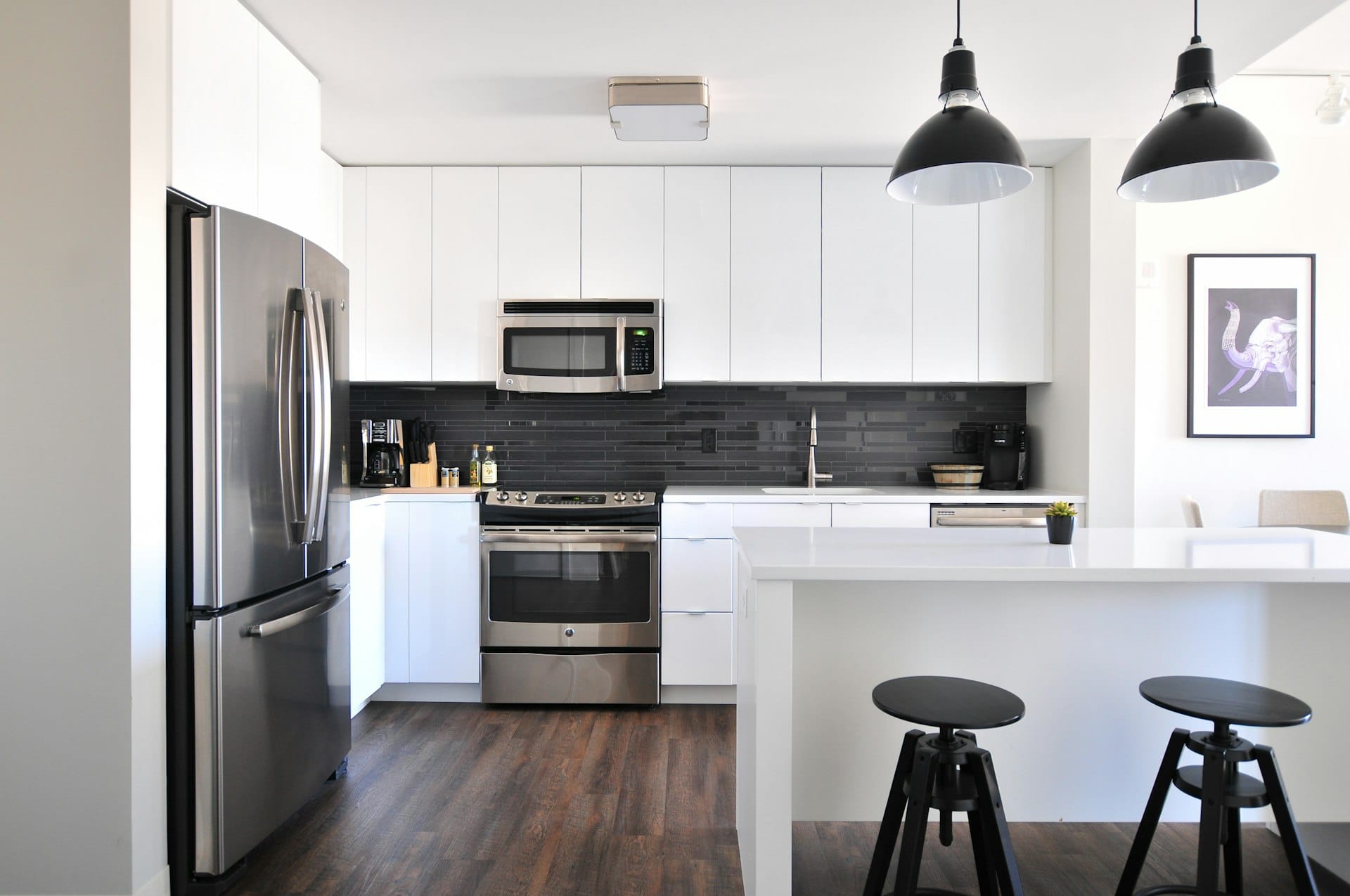 Clean modern kitchen interior