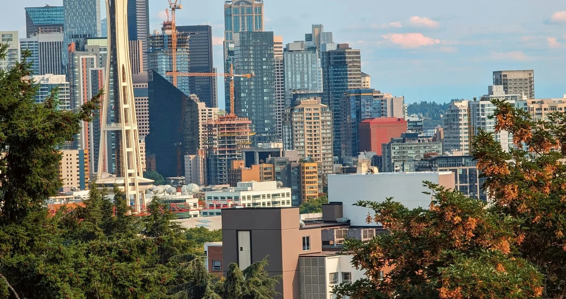 Seattle skyline with the Space Needle in Washington