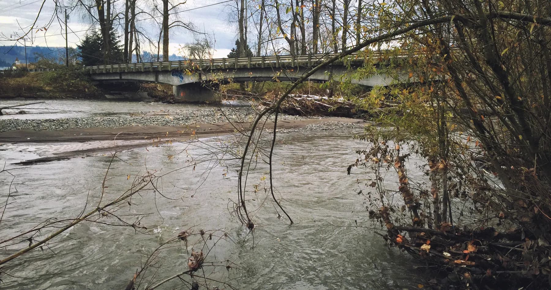 Stewart Road Bridge over the White River in Sumner, Washington